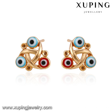 90236 estilo indiano design criativo evil eyes forma decorar banhado a ouro brinco jóias